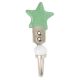 Green Star Crackle Ceramic Hook